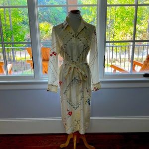 Tory Burch printed shirt dress.